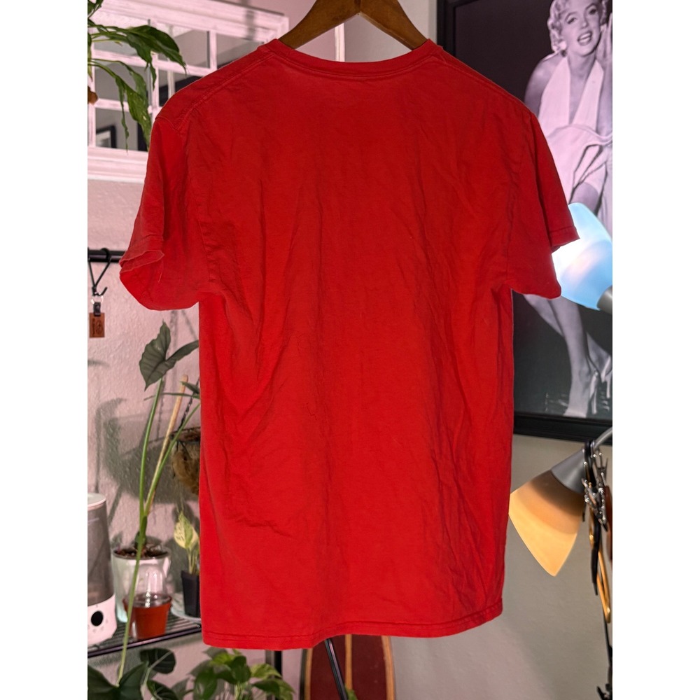 Peanuts Snoopy Graphic Tee Mens Medium Red Not Today Woodstock Cartoon Shirt - Picture 3 of 9